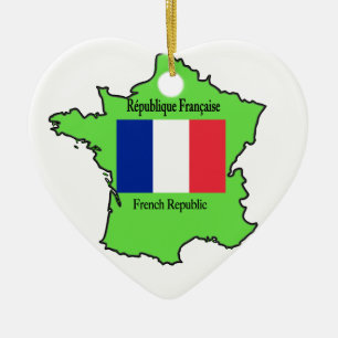 Karte von Frankreich-Verzierung Keramikornament