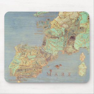 Karte von Frankreich, von Spanien und von Mousepad