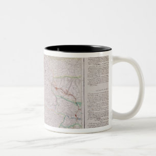 Karte von Galizien mit dem Weg der französischen Zweifarbige Tasse