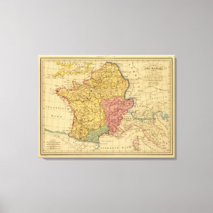 Karte von Gaul Leinwanddruck