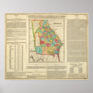 Karte von Georgia Poster