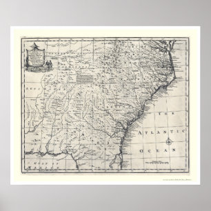 Karte von Georgia und von Carolinas durch Bowen Poster