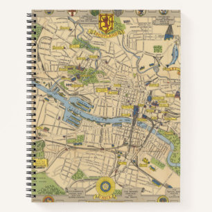 Karte von Glasgow, England Notizbuch