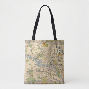Karte von Glasgow, England Tasche