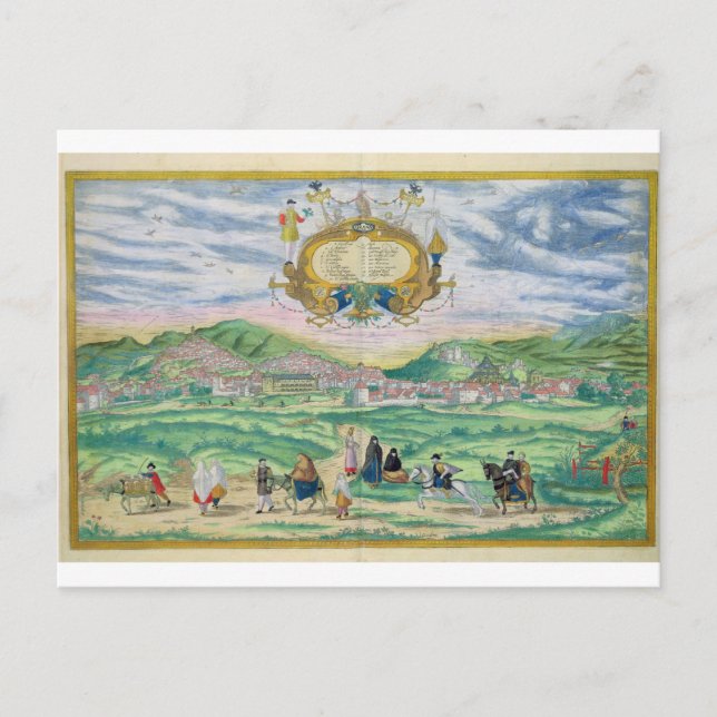 Karte von Granada, von "Civitates Orbis Terrarum"  (Vorderseite)