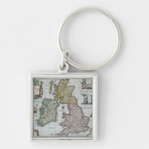 Karte von Großbritannien, 1631 Schlüsselanhänger