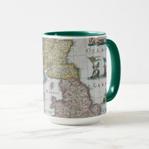 Karte von Großbritannien 1631 Tasse
