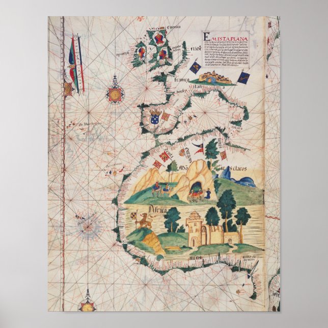 Karte von Großbritannien Poster (Vorne)