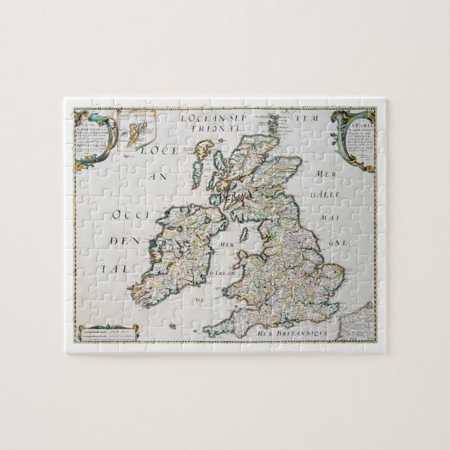 Karte von Großbritannien und von Irland, (Horizontal)