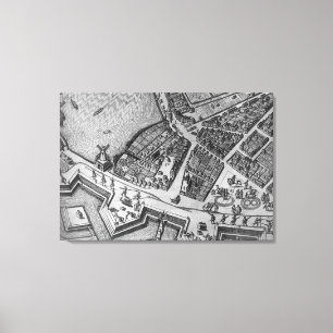 Karte von Hamburg Leinwanddruck
