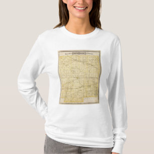 Karte von Hendricks County T-Shirt