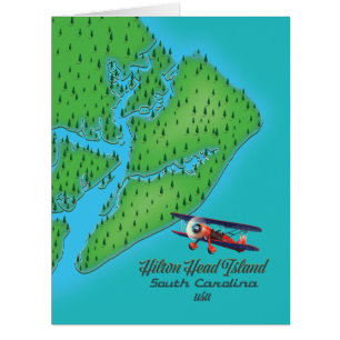 Karte von Hilton Head Island South Carolina