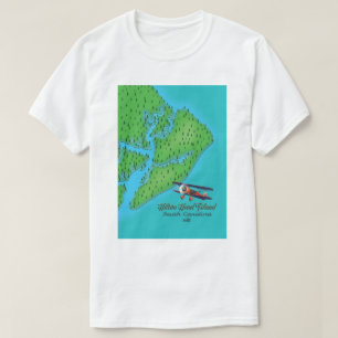 Karte von Hilton Head Island, South Carolina T-Shirt