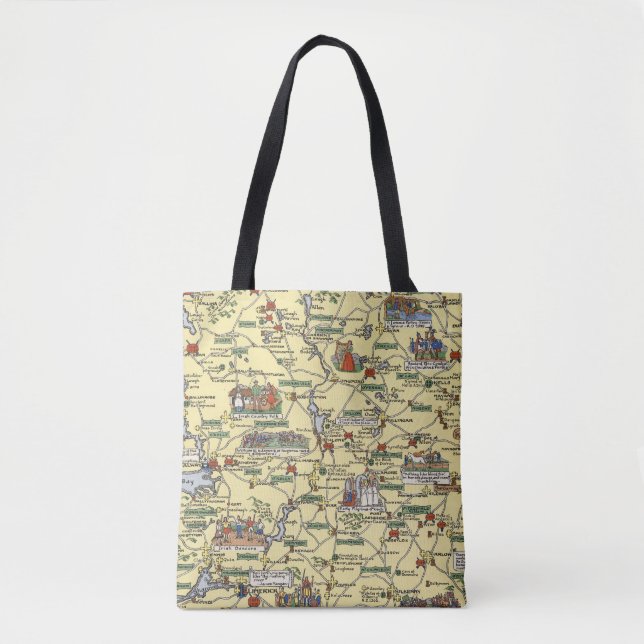 Karte von historischem Irland Tasche (Vorderseite)
