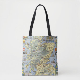Karte von historischem Schottland Tasche