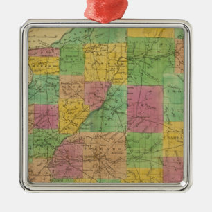 Karte von Illinois Ornament Aus Metall
