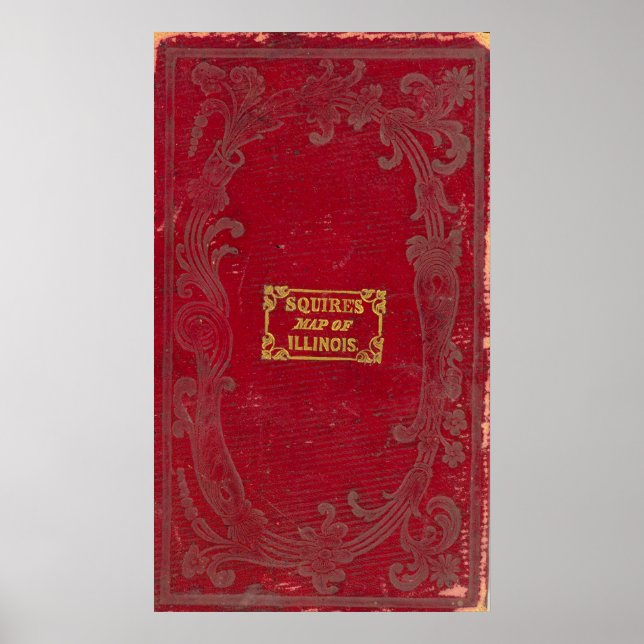 Karte von Illinois Poster (Vorne)