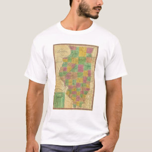 Karte von Illinois T-Shirt