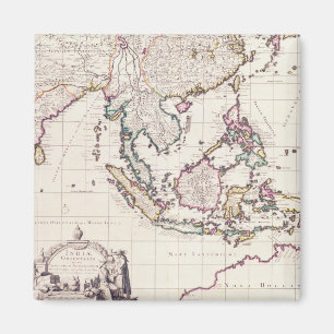 Karte von Indien und den Ostindien Magnet