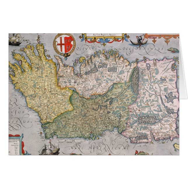 Karte von Irland (Vorderseite (Horizontal))