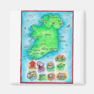 Karte von Irland Magnet