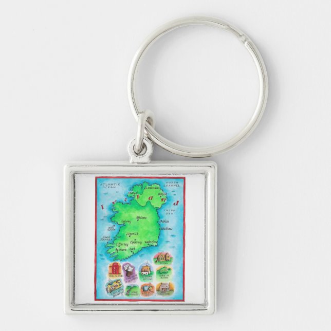 Karte von Irland Schlüsselanhänger (Vorne)
