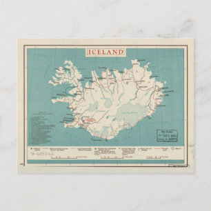Karte von Island (circa 1959)
