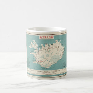 Karte von Island (circa 1959) Kaffeetasse
