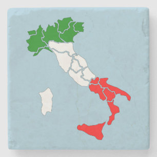 Karte von Italien Stein Untersetzer. Steinuntersetzer