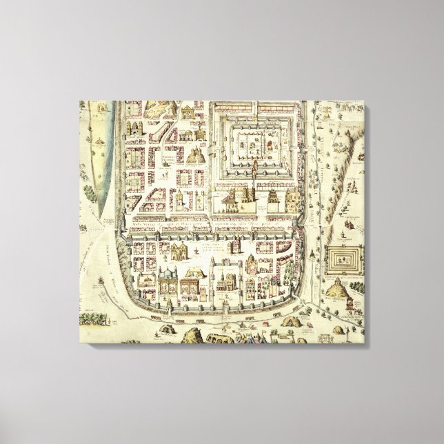 Karte von Jerusalem und Umgebung, aus "C Leinwanddruck (Vorderseite)