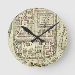 Karte von Jerusalem und Umgebung, aus "C Runde Wanduhr