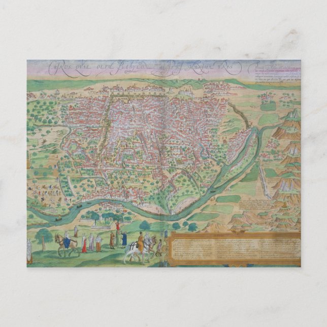 Karte von Kairo, von "Civitates Orbis Terrarum" vo (Vorderseite)