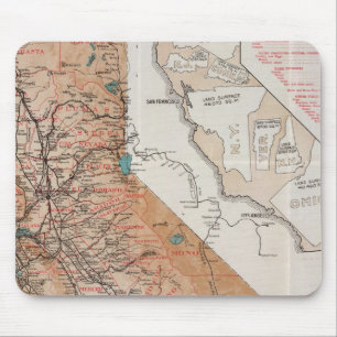 Karte von Kalifornien 2 Mousepad