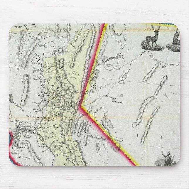 Karte von Kalifornien Mousepad (Vorne)