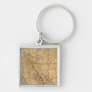 Karte von Kalifornien und Nevada Schlüsselanhänger