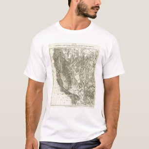 Karte von Kalifornien und von Nevada T-Shirt