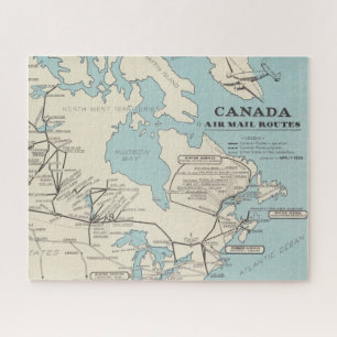 Karte von Kanada - Kanada Air Mail Routes