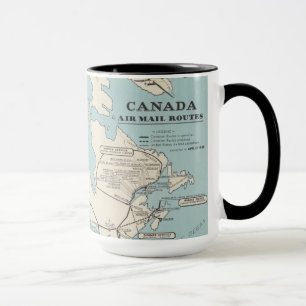 Karte von Kanada - Kanada Air Mail Routes Tasse