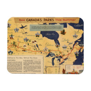 Karte von Kanada - Kanadas Parks Magnet