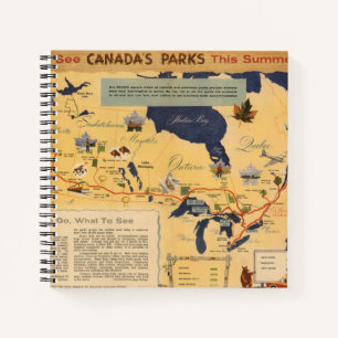 Karte von Kanada - Kanadas Parks Notizbuch