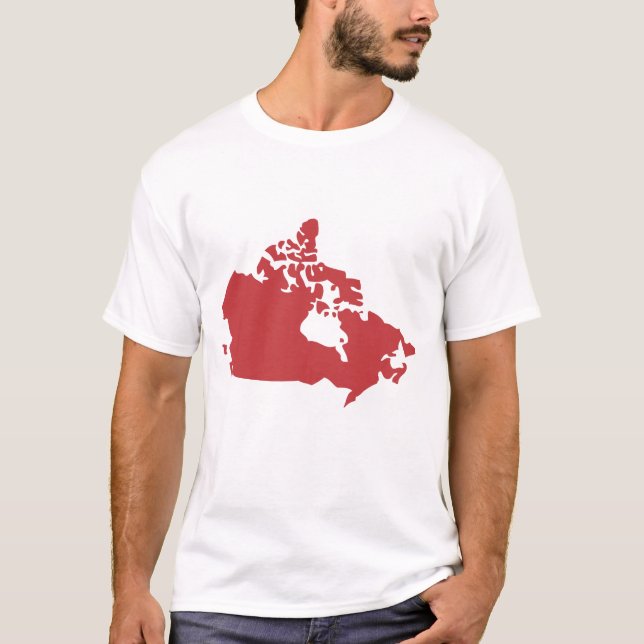 Karte von Kanada T-Shirt (Vorderseite)