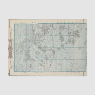 Karte von Kandiyohi Landkreis, Minnesota Seidenpapier