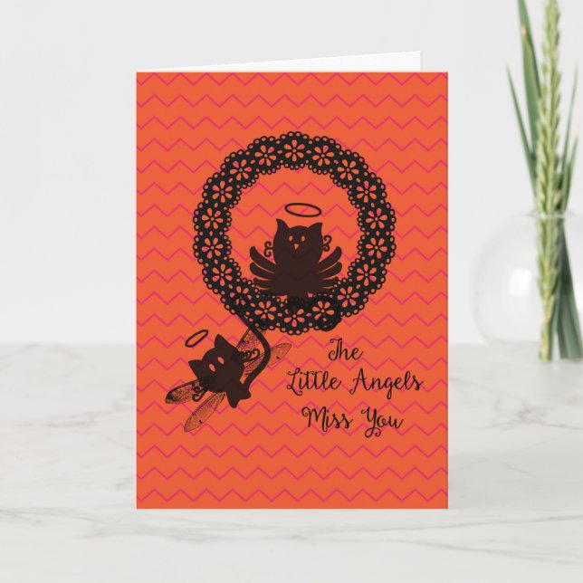 Karte von Katzen während Abwesenheit bei Uni (Vorderseite)