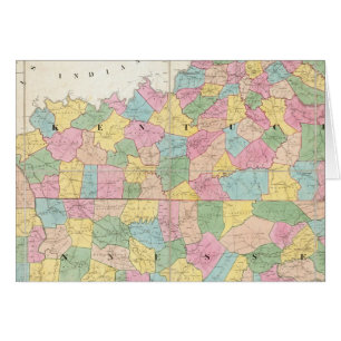 Karte von Kentucky & Tennessee