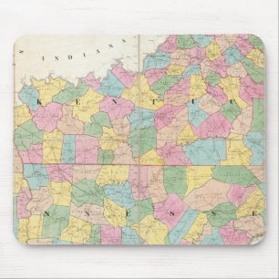 Karte von Kentucky & Tennessee Mousepad