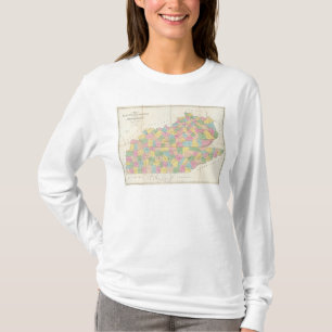 Karte von Kentucky u. von Tennessee T-Shirt