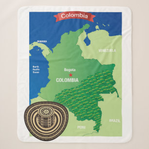 Karte von Kolumbien Sherpadecke