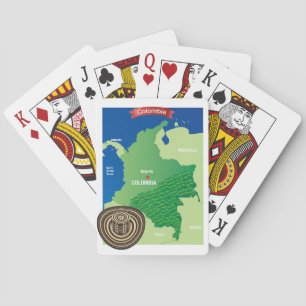 Karte von Kolumbien Spielkarten