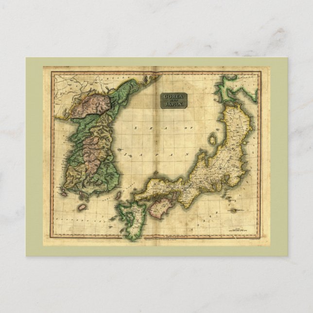 Karte von Korea und Japan 1815 (Vorderseite)