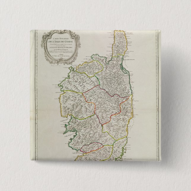 Karte von Korsika Button (Vorderseite)